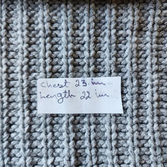 Madewell Cotton Wool Blend Nordstrom Sweater Gray Mock Neck Long Sleeve Large - Picture 5 of 11